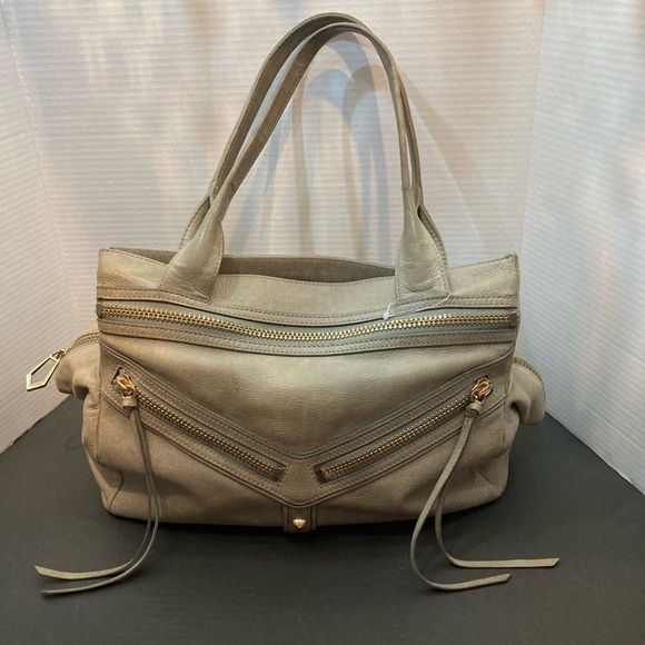 BOTKIER Legacy TRIGGER GREY LEATHER SATCHEL SHOULDERBAG​ - Picture 3 of 8